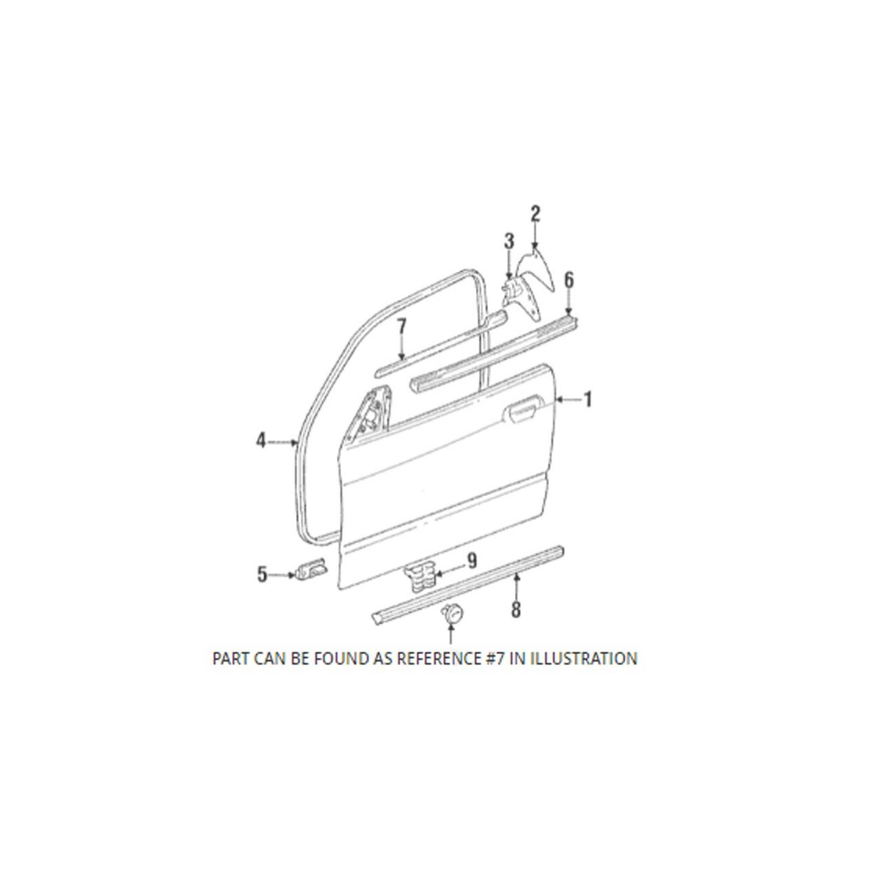 BMW Door Window Belt Weatherstrip - Front Driver Side (Inner) 51218201063